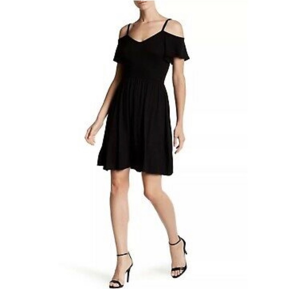 Vanity Room - Black Cold-shoulder waist dress - Picture 1 of 3